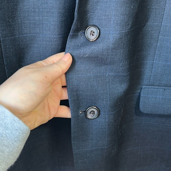 Ralph Lauren 100% wool Classic Fit Suit Jacket Blazer Sports checkered 44L - Picture 3 of 13